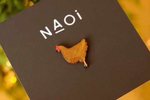 Chicken Pin Brooch by Naoi