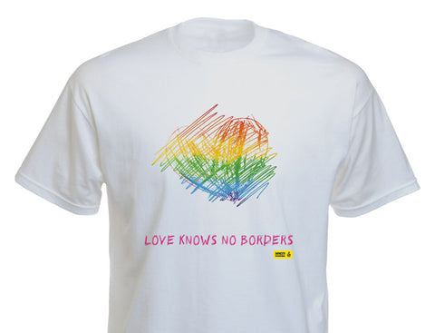 Amnesty Pride 'Love Knows No Borders' Rainbow T-Shirt
